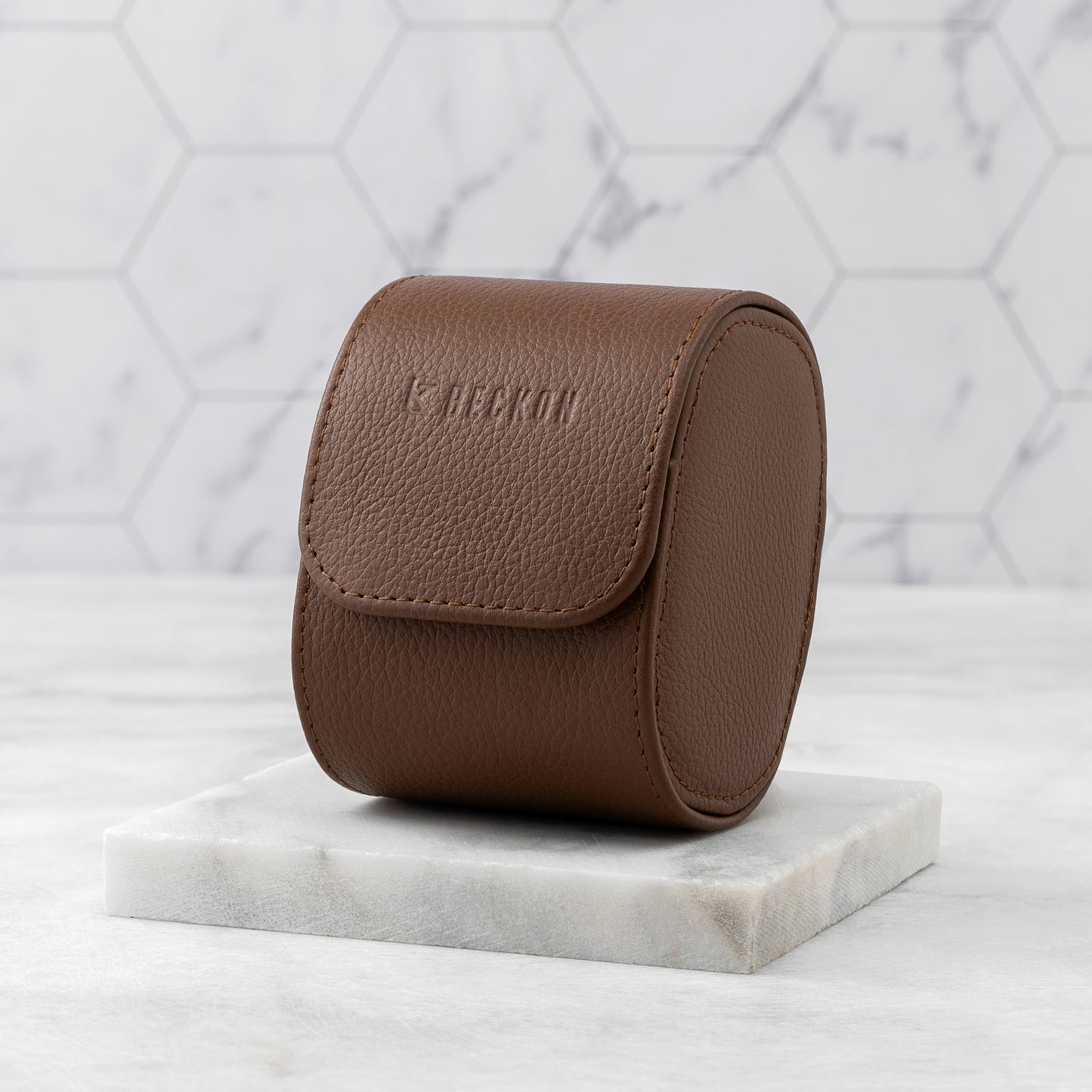 1 Slot Rustic Compact Travel Leather Watch Box