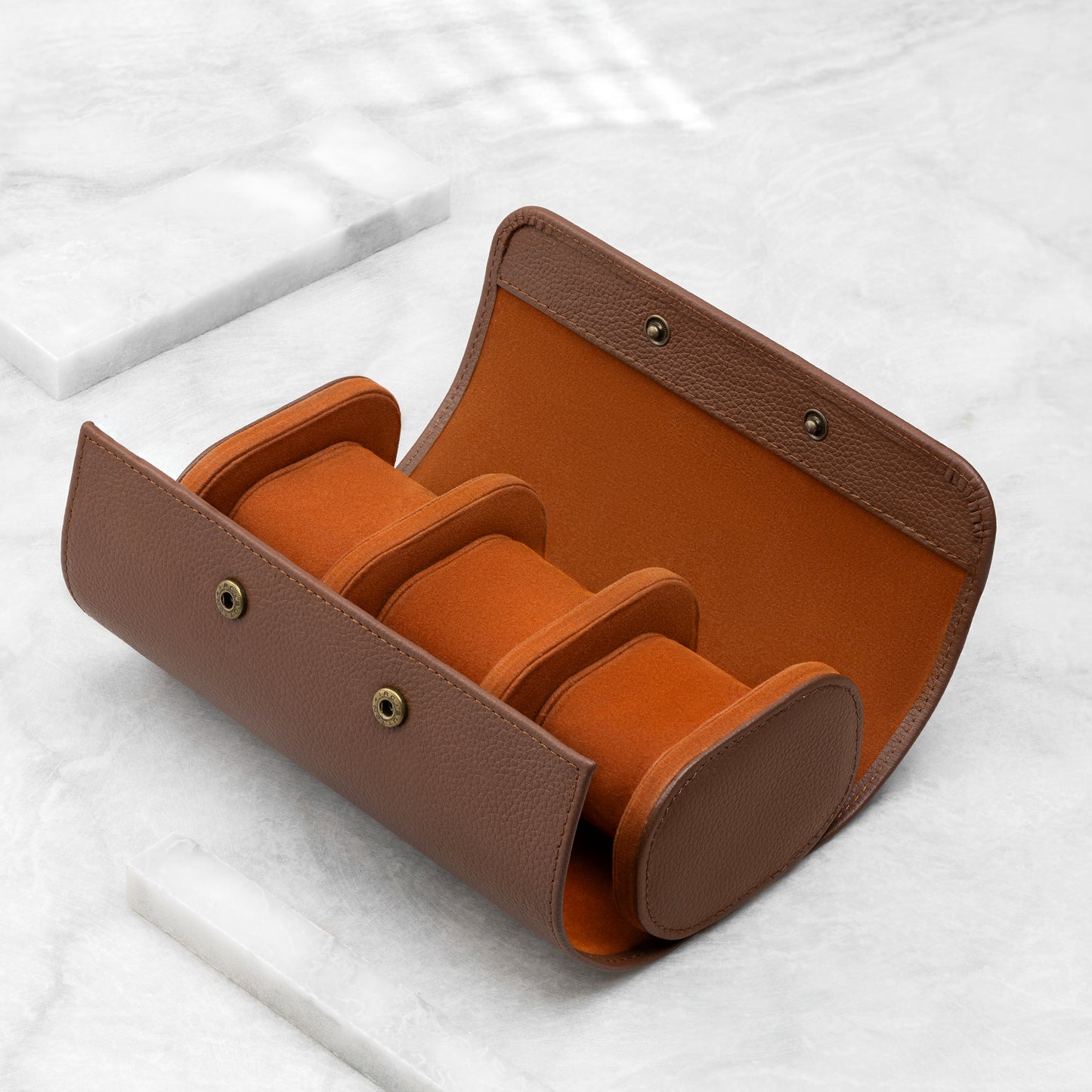 3 Slot Rustic Compact Travel Watch Box