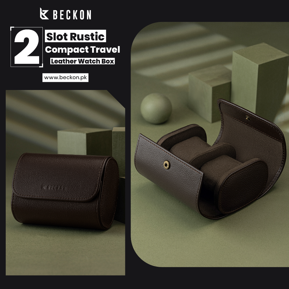 Premium Leather Watch Box - Twin Slots