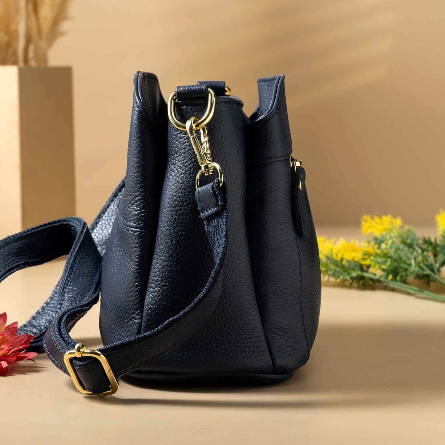 Luxury Leather Crossbody Bag for Women – Genuine Cowhide Handbag