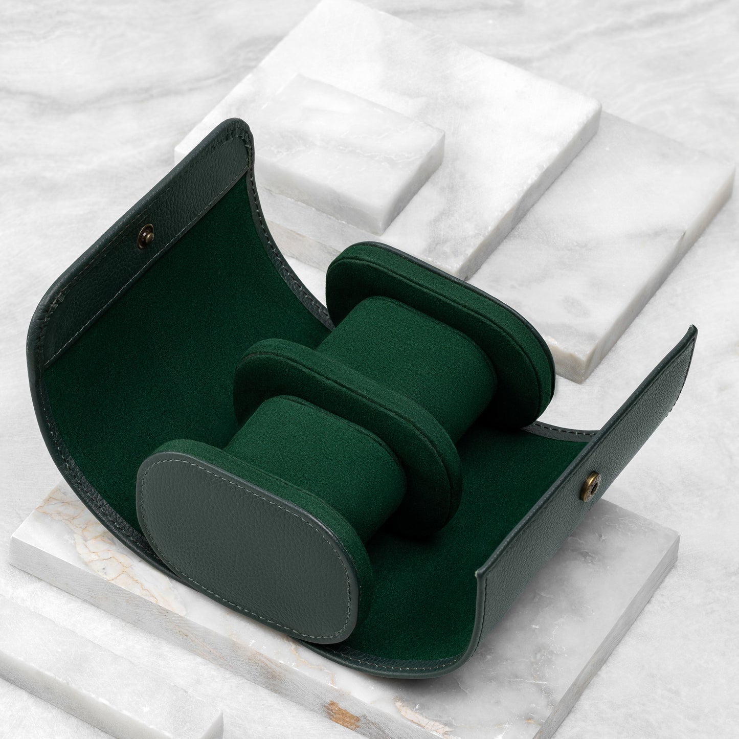 Premium Roll-Up Leather Watch Box – Twin Slots