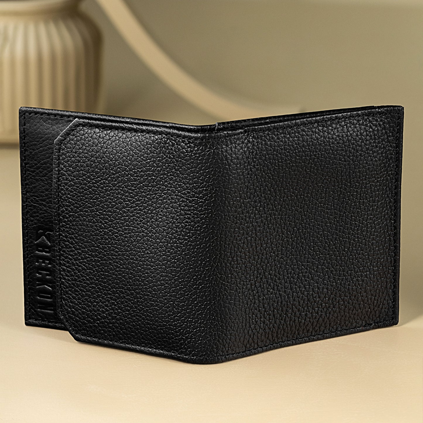 Beckon Noir Bifold Leather Wallet