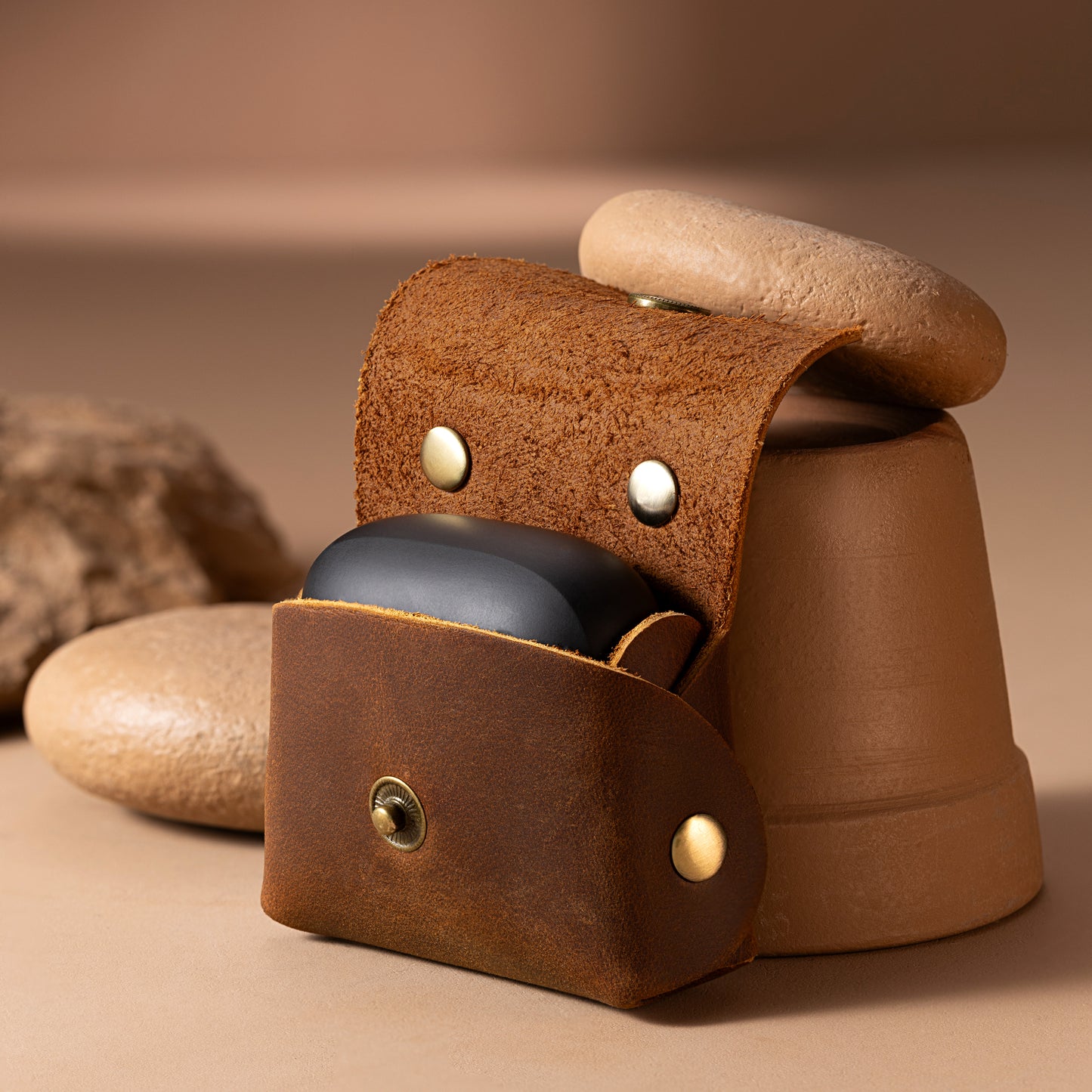 Premium Leather Earbuds Case