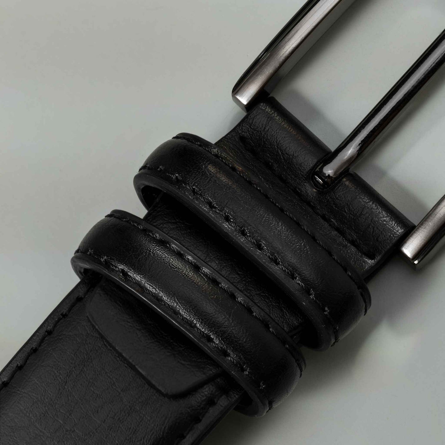 premium black men leather belt