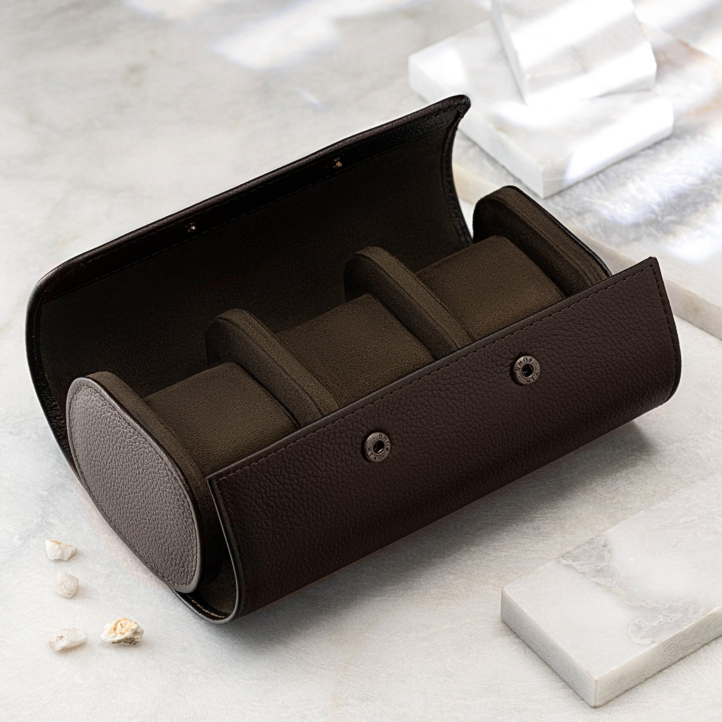 Premium Leather Watch Box – 3 Slot Edition