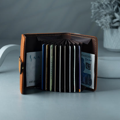 Elan - Premium Leather Card Holder Wallet for Women – Compact Accordion Design