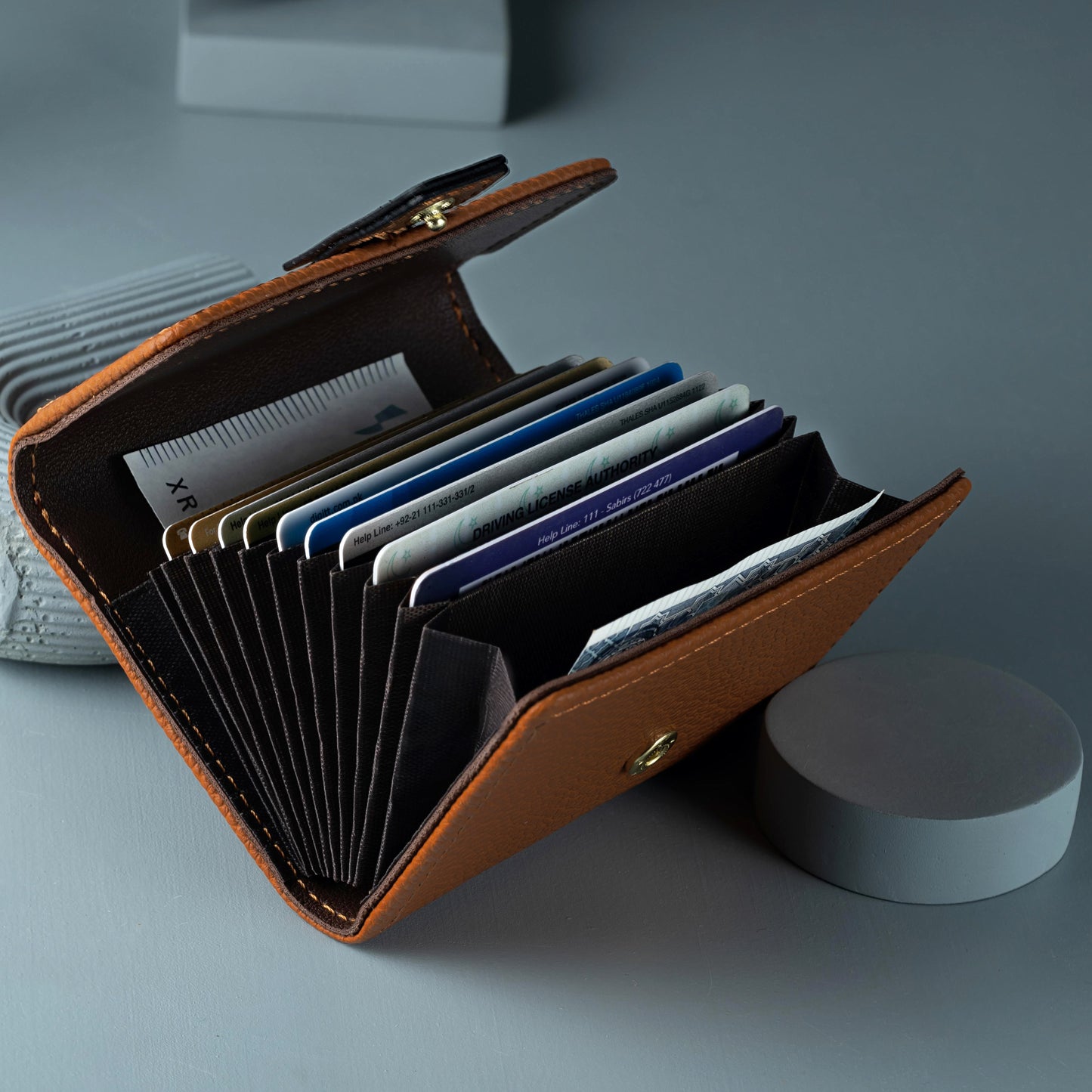 Elan - Premium Leather Card Holder Wallet for Women – Compact Accordion Design