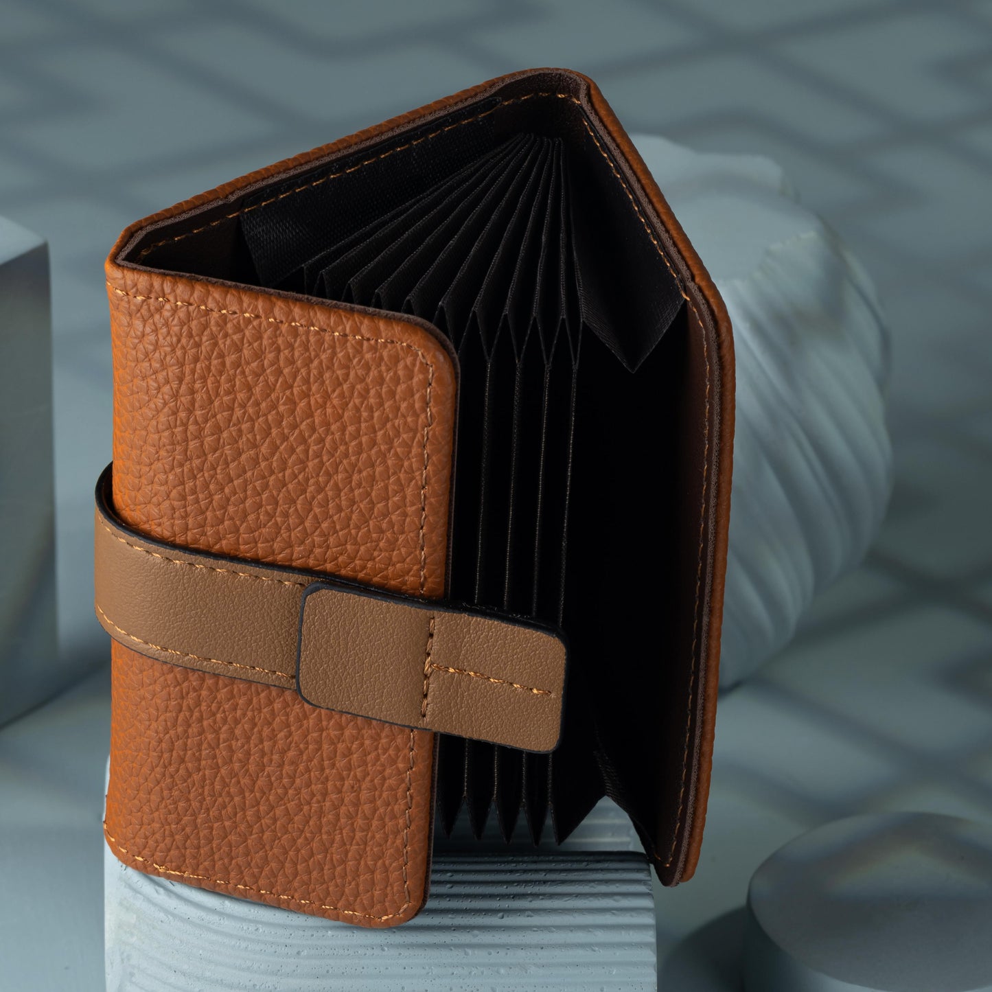 Elan - Premium Leather Card Holder Wallet for Women – Compact Accordion Design