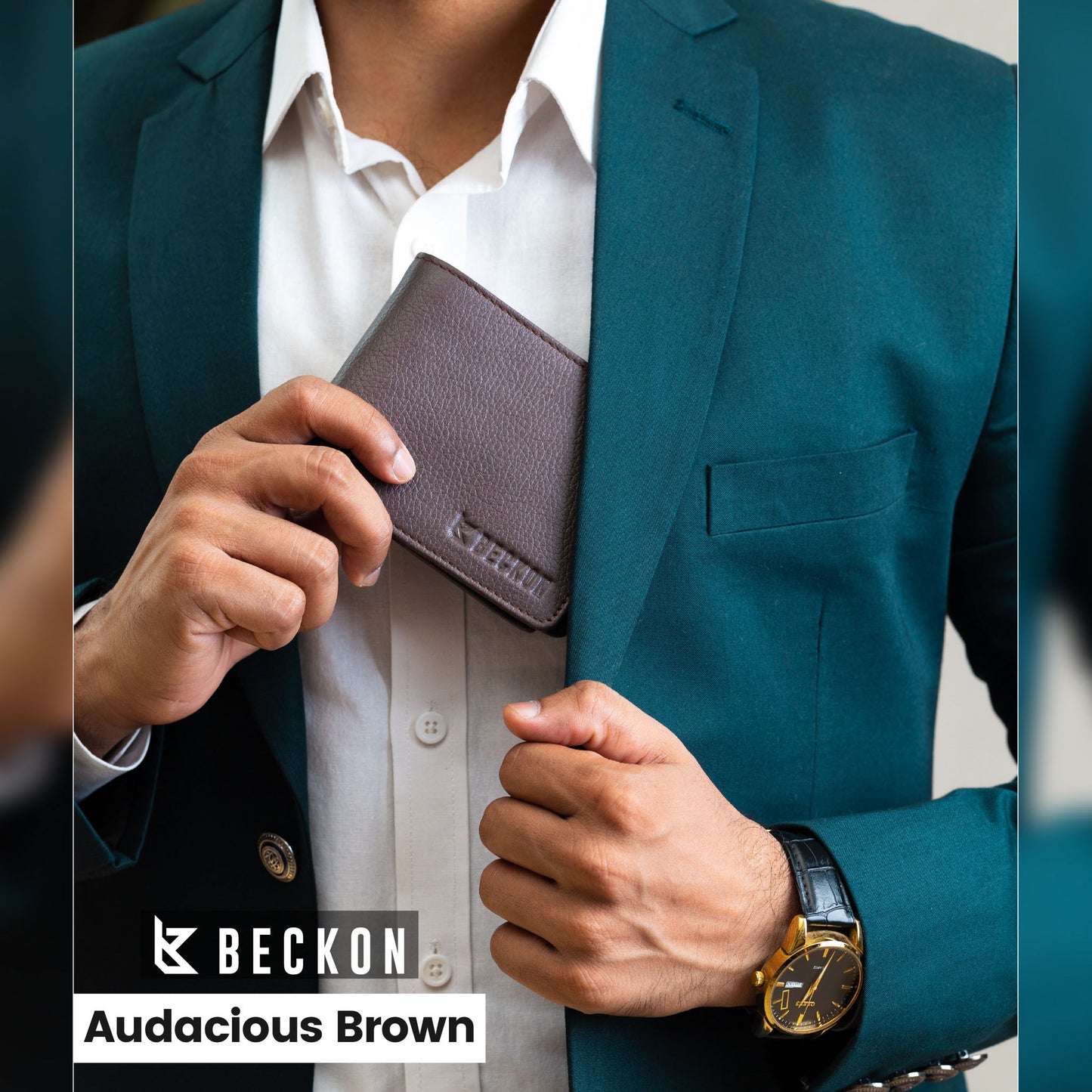 Buy Bundle Audacious Brown Wallet + Rivet Brown Belt + Free Card Holder