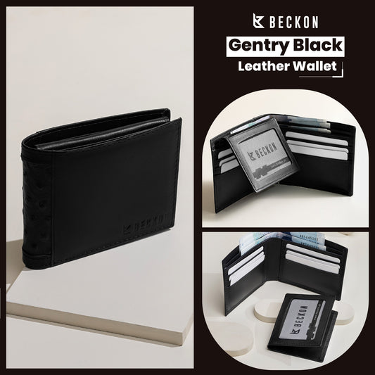 Gentry Black Leather Wallet