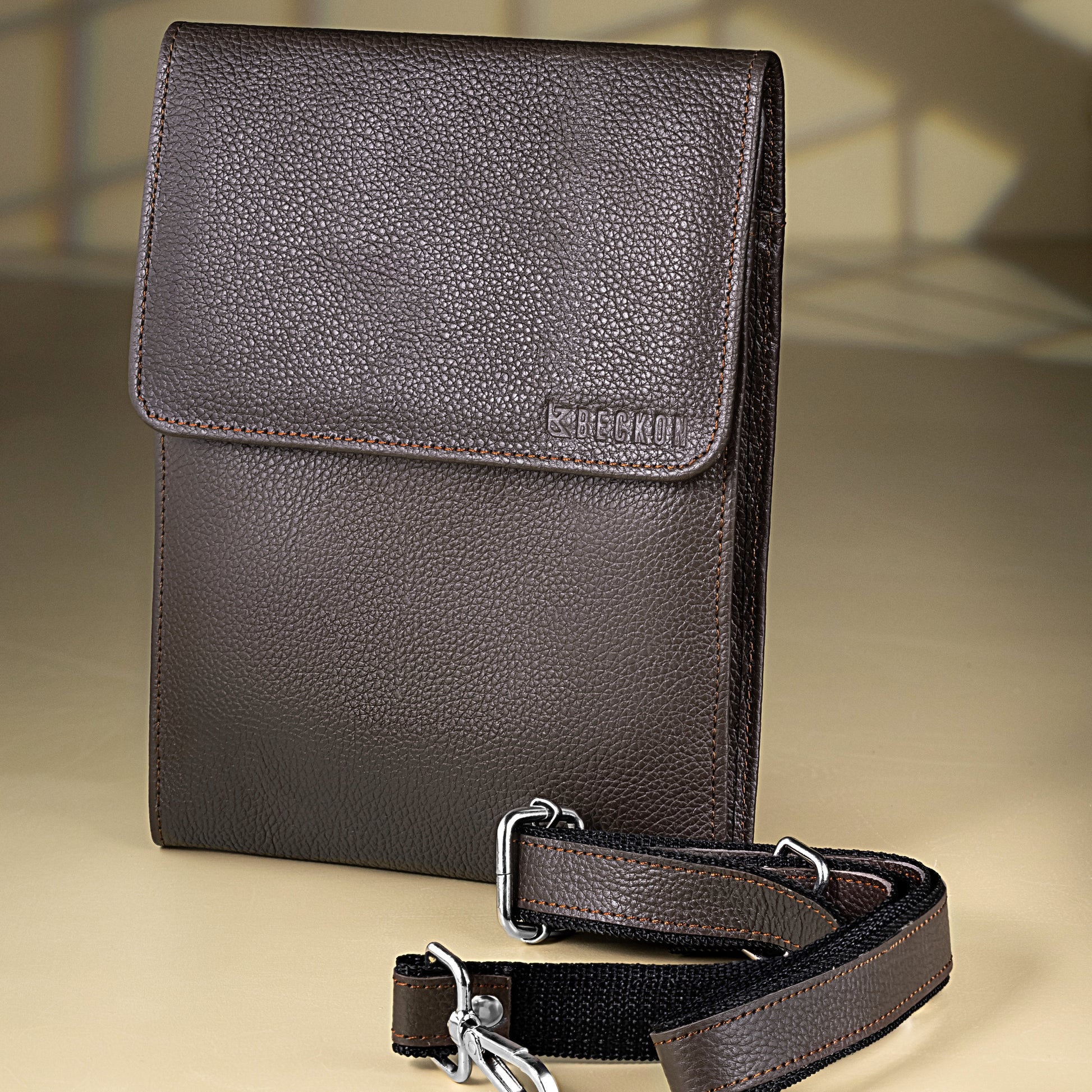 Genuine Leather Sling Bag for Men – Premium Crossbody Travel Organizer