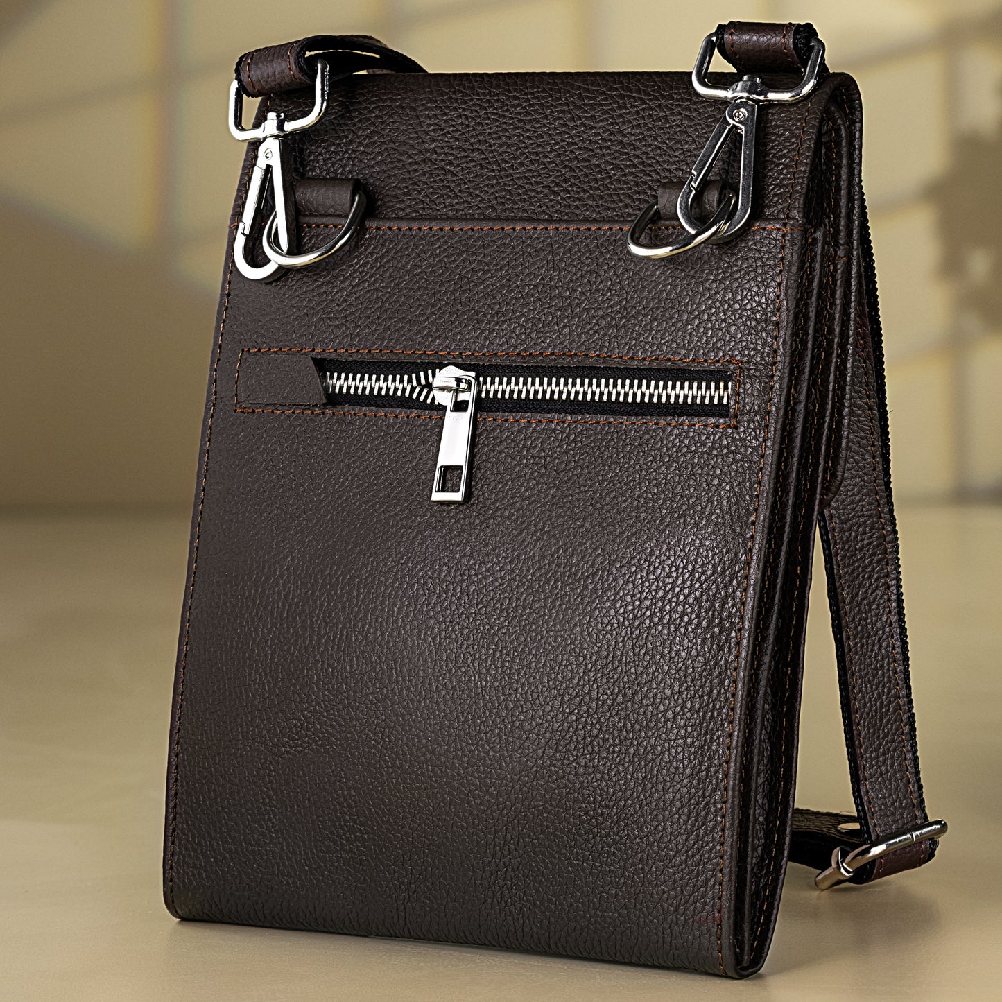 Genuine Leather Sling Bag for Men – Premium Crossbody Travel Organizer