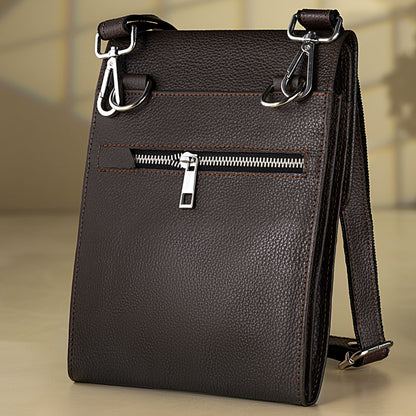 Genuine Leather Sling Bag for Men – Premium Crossbody Travel Organizer