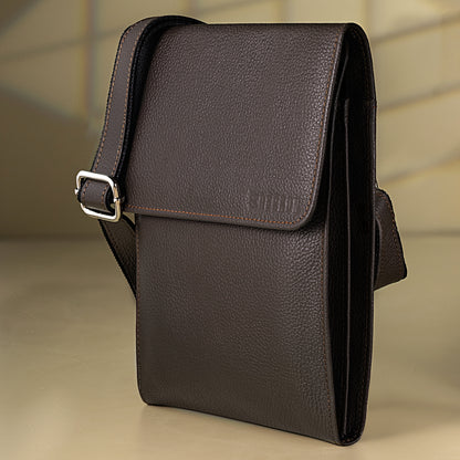 Genuine Leather Sling Bag for Men – Premium Crossbody Travel Organizer