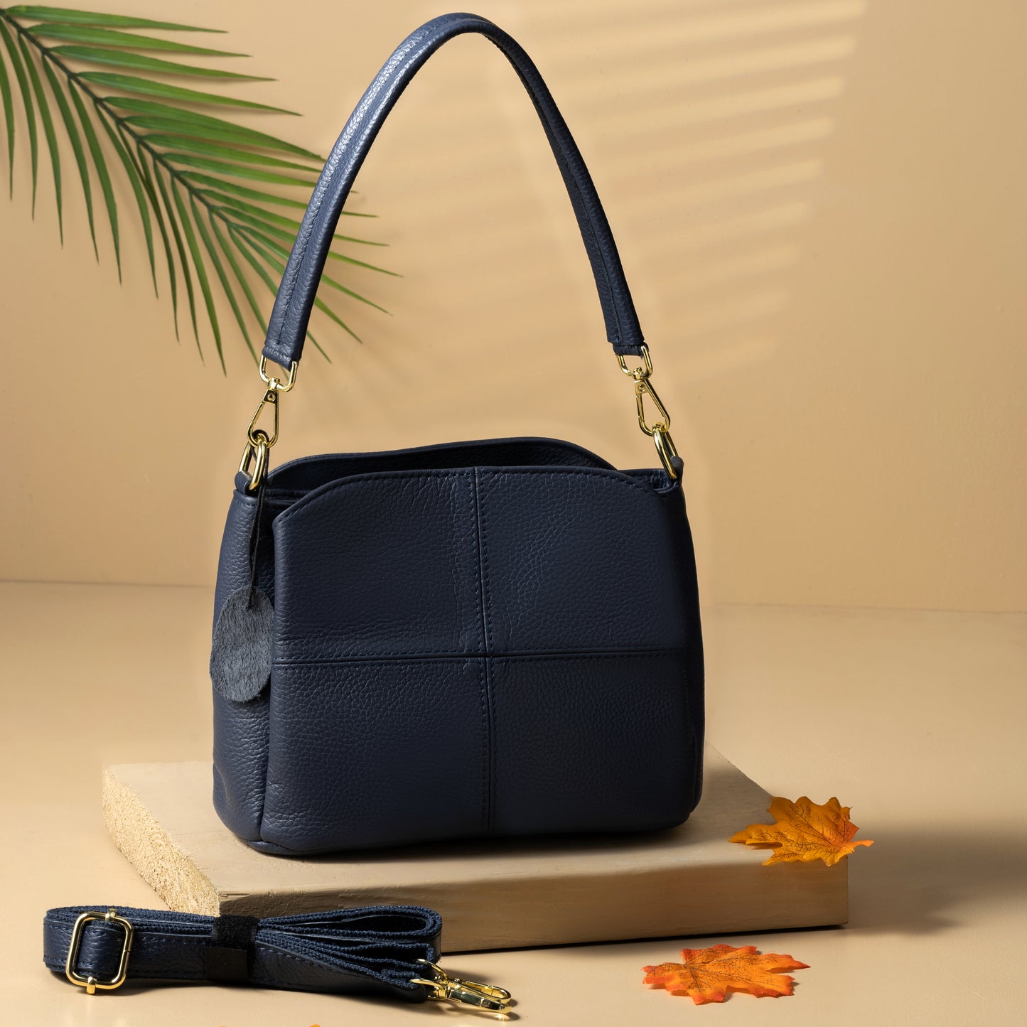 Luxury Leather Crossbody Bag for Women – Genuine Cowhide Handbag