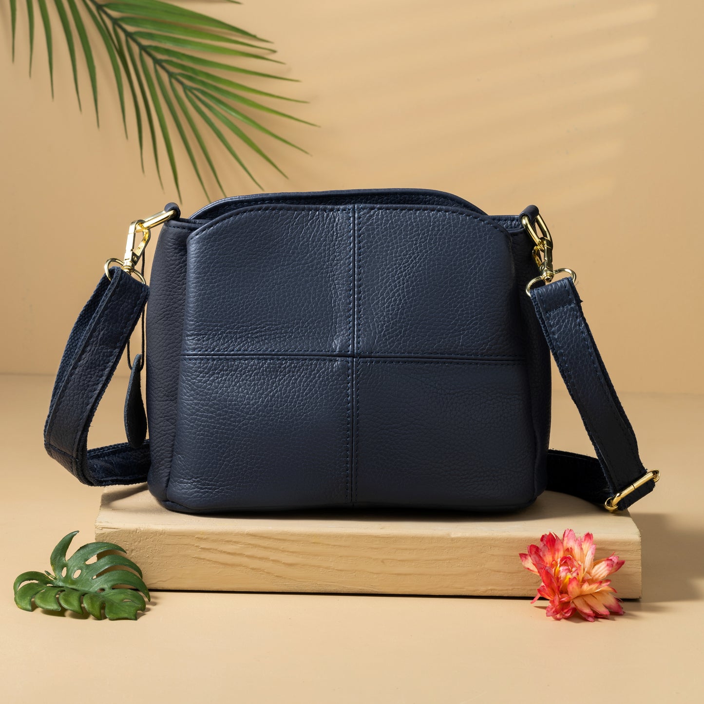 Luxury Leather Crossbody Bag for Women – Genuine Cowhide Handbag