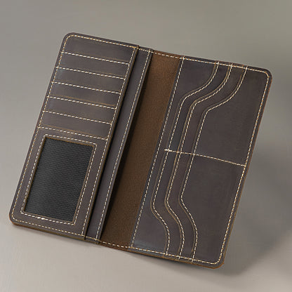 Ridge Leather Long Wallet for Men | Premium Passport Holder & Card organizer