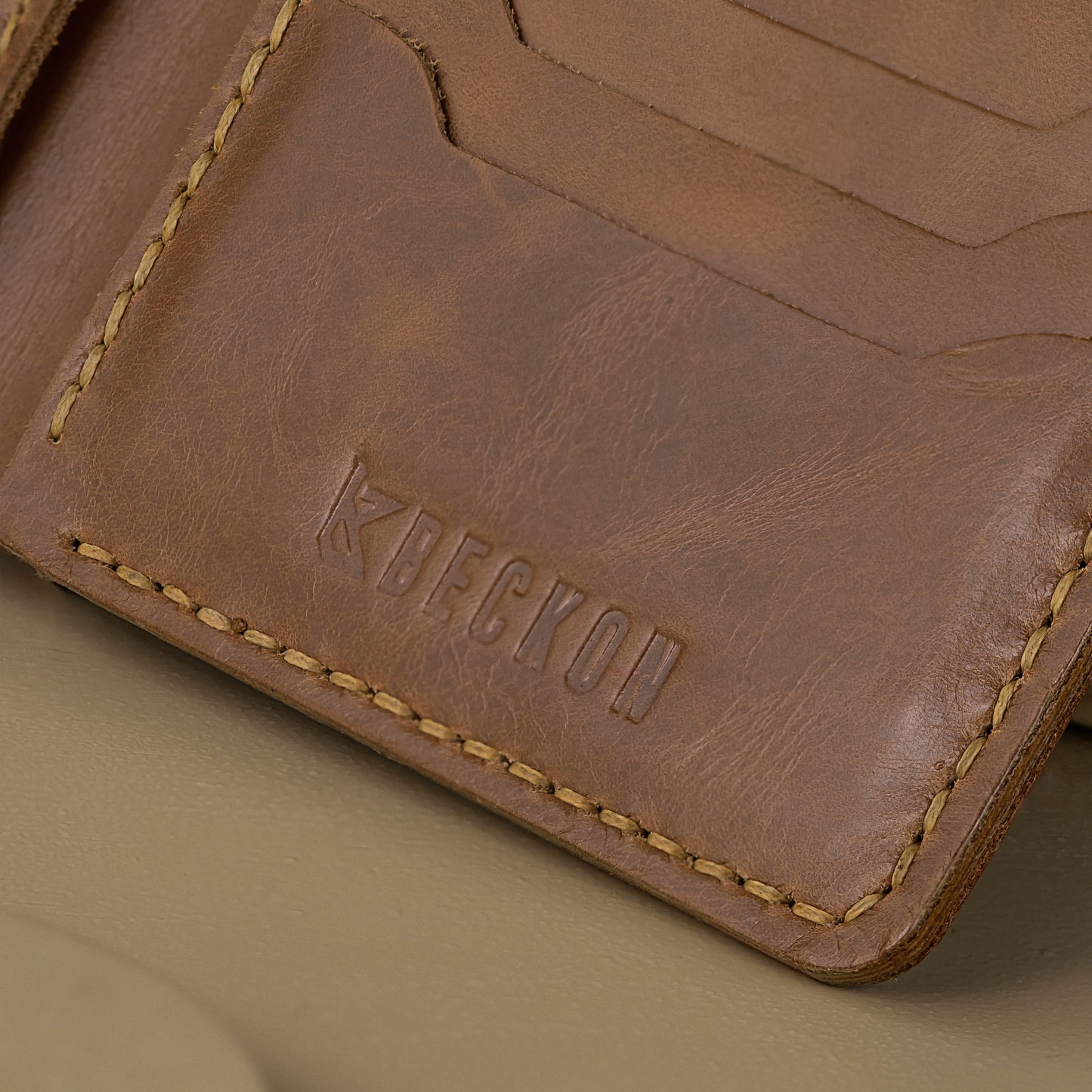 artisan handmade wallet 6 card slots dual cash pockets