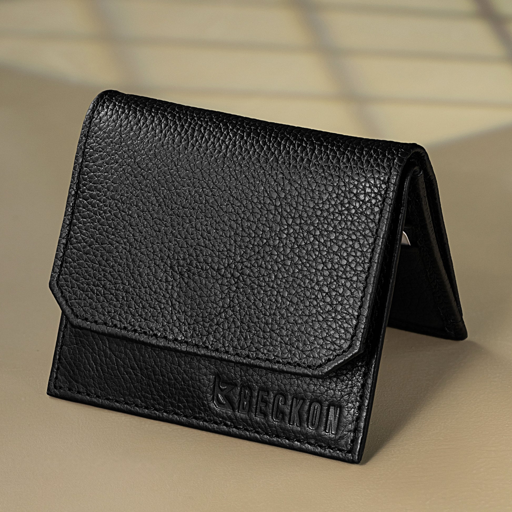 Beckon Noir Bifold Leather Wallet