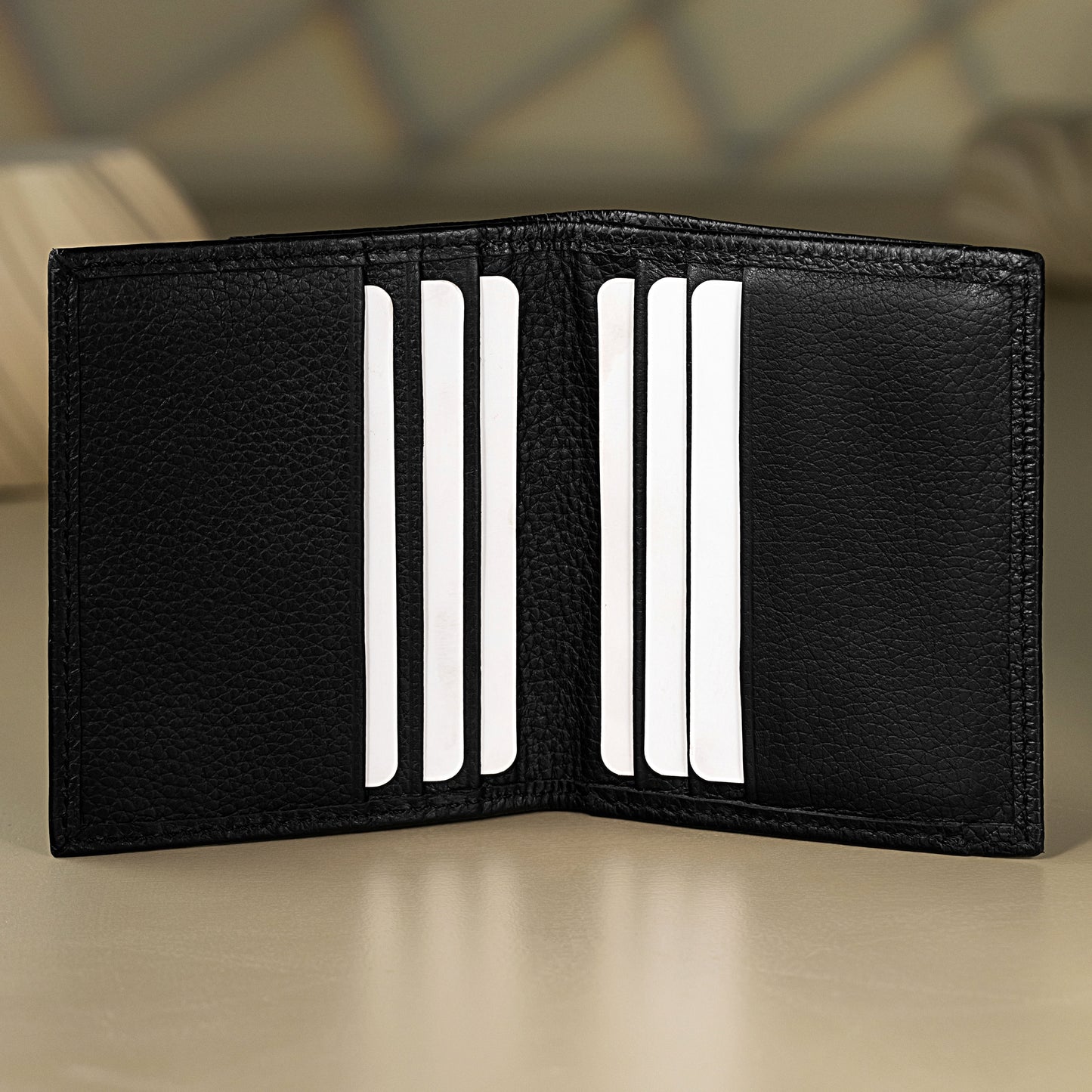 Beckon Noir Bifold Leather Wallet