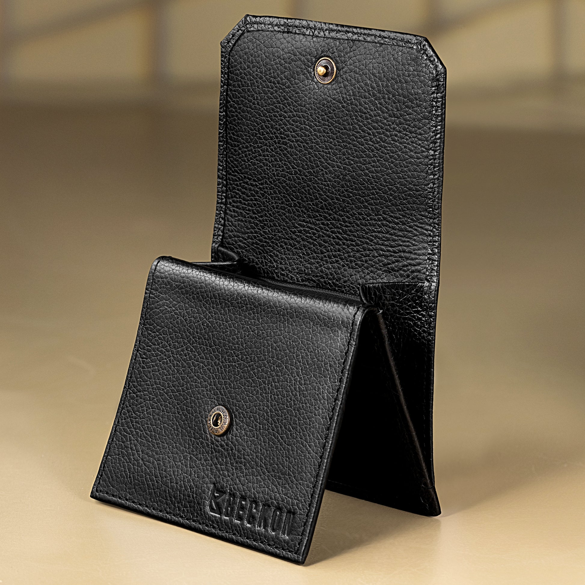 Beckon Noir Bifold Leather Wallet