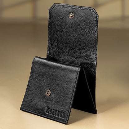Beckon Noir Bifold Leather Wallet