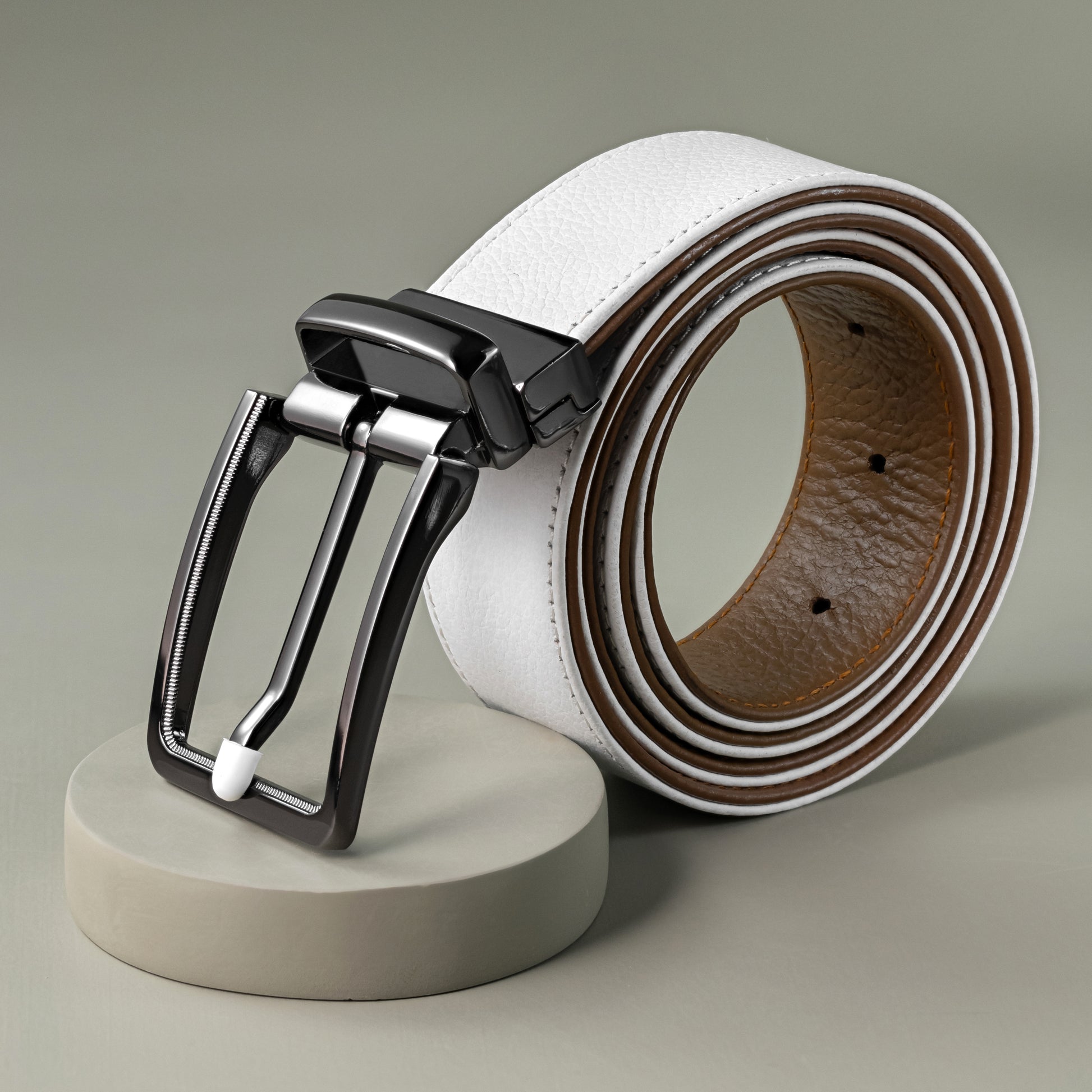 fusion reversible leather belt men