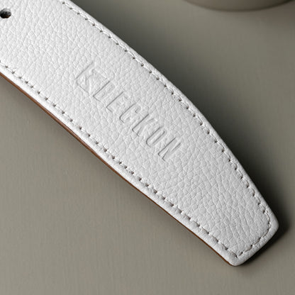 fusion reversible leather belt men tan and white dual sided design