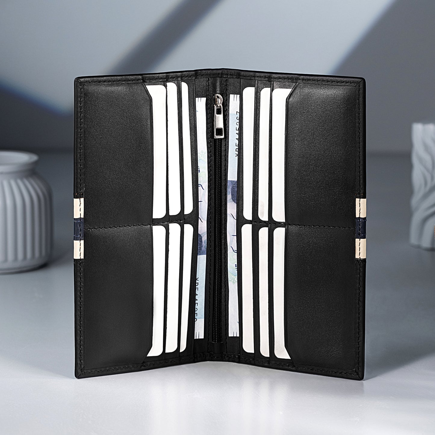 guardian multi card long wallet zipper pocket