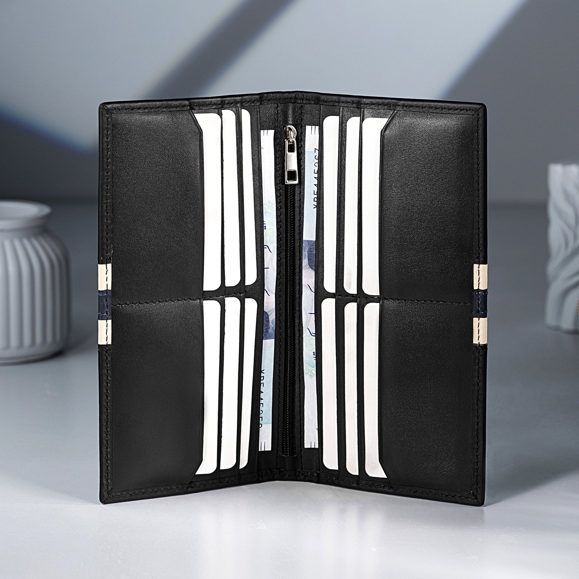 guardian multi card long wallet zipper pocket