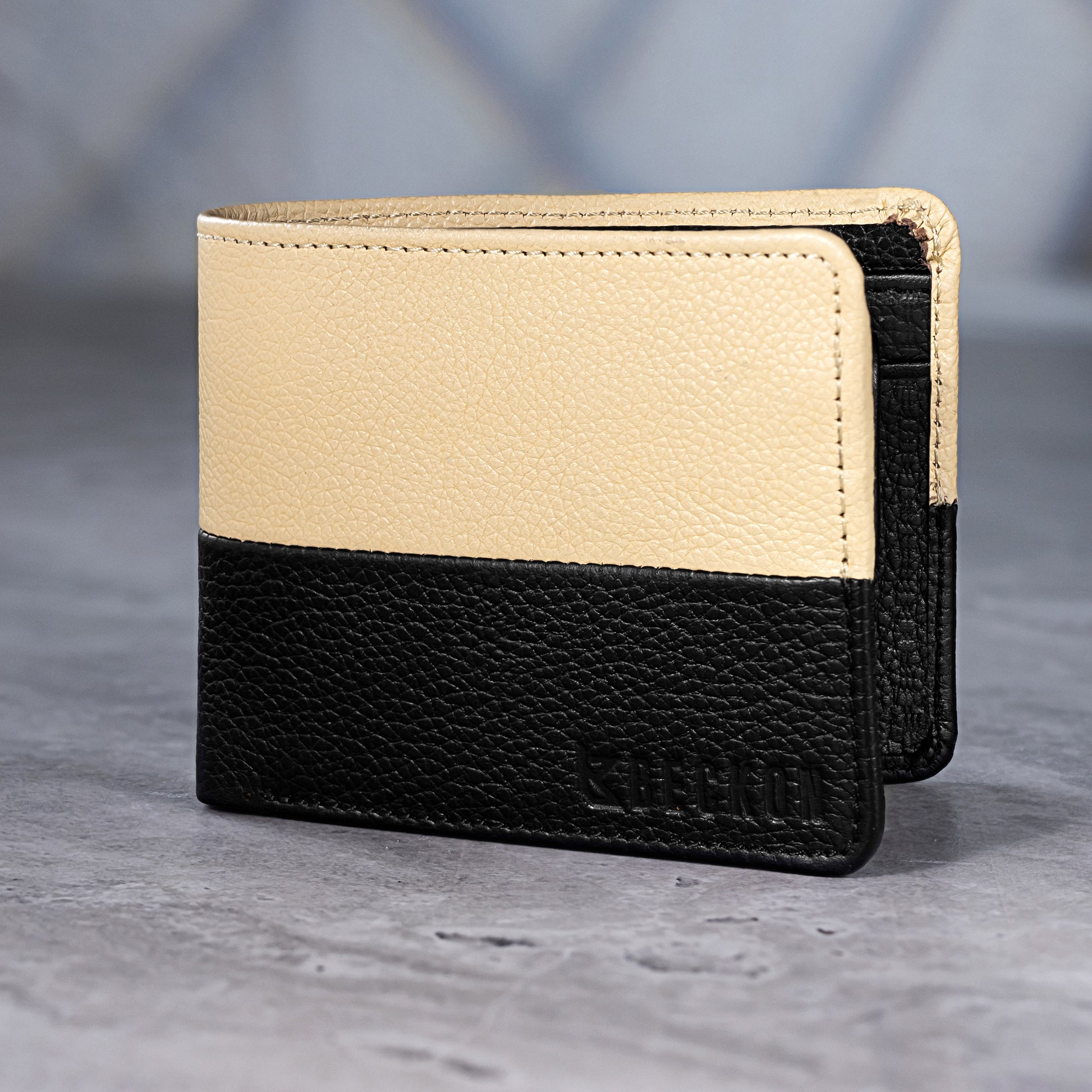 horizon leather bifold coin pocket wallet men card cash slots