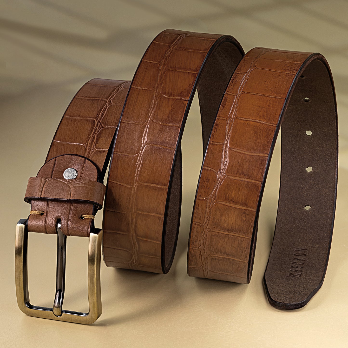 legacy croco leather belt for men