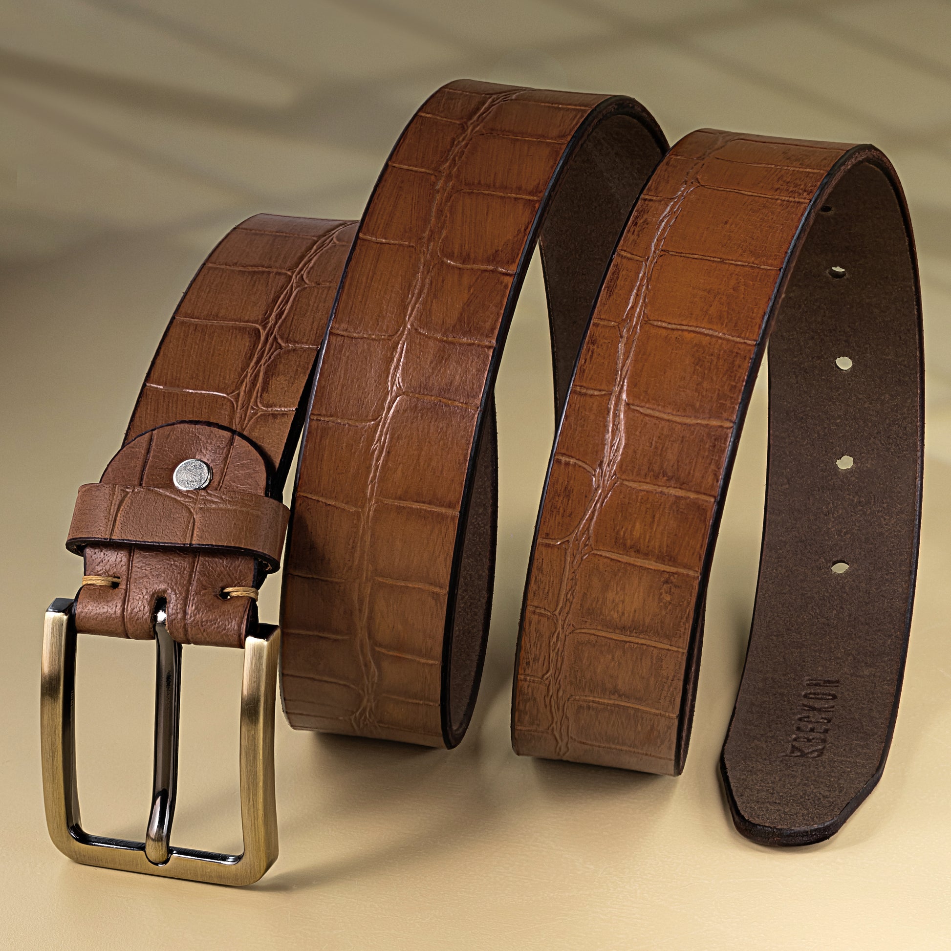 legacy croco leather belt for men