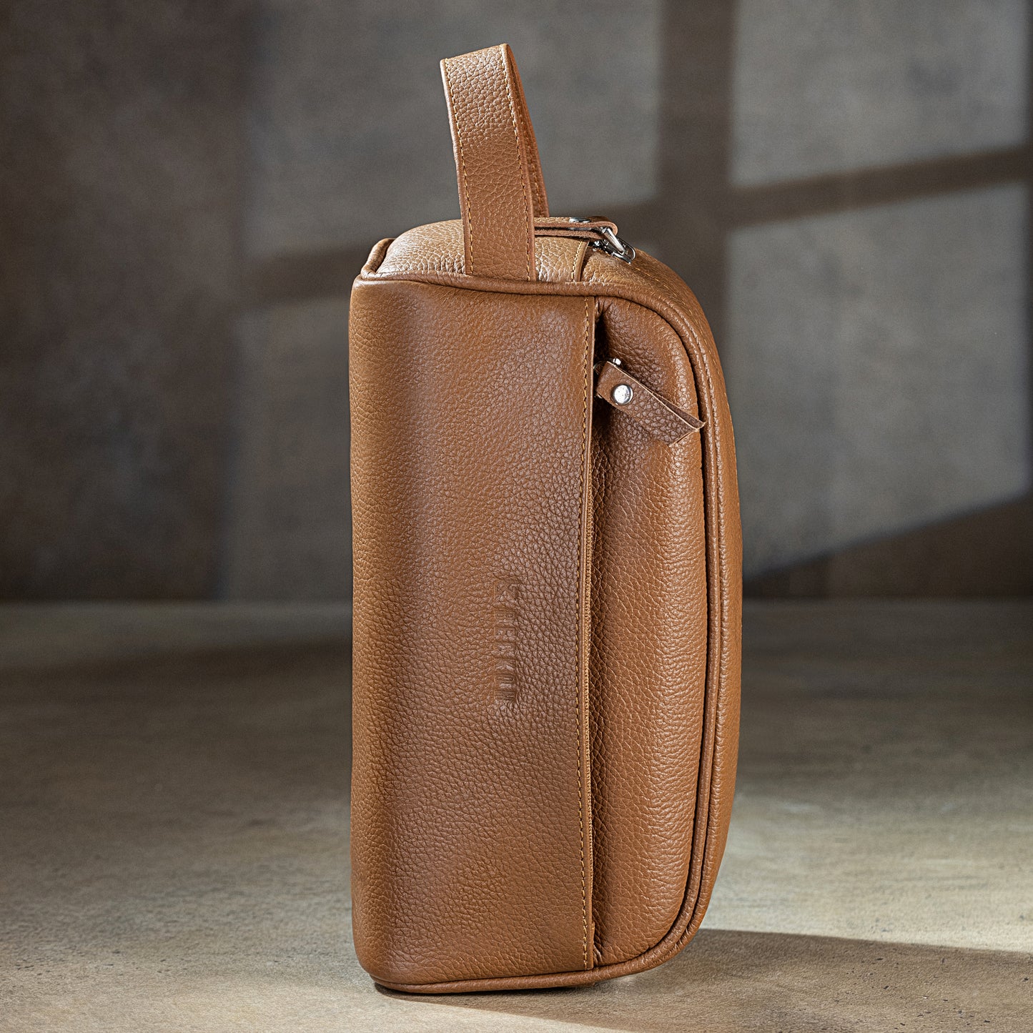 Men's Leather Toiletry Bag – Premium Travel Dopp Kit Organizer