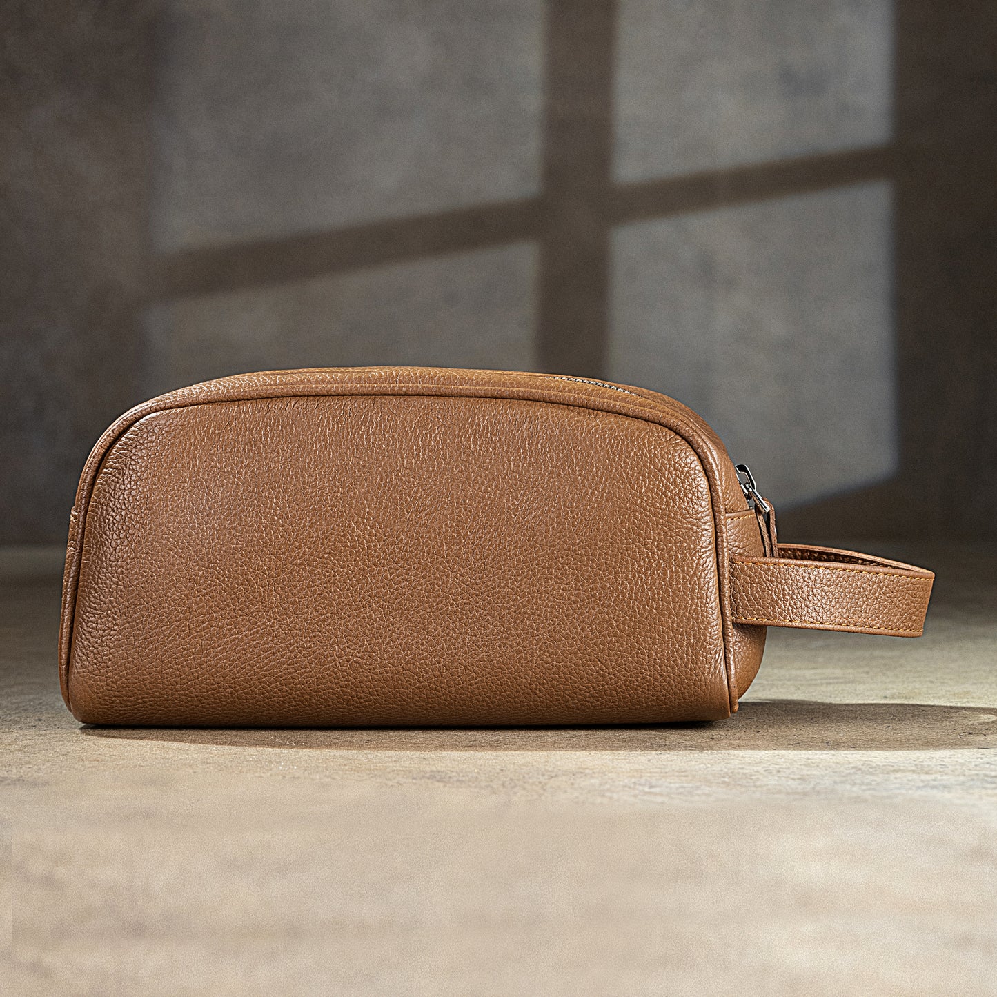 Men's Leather Toiletry Bag – Premium Travel Dopp Kit Organizer