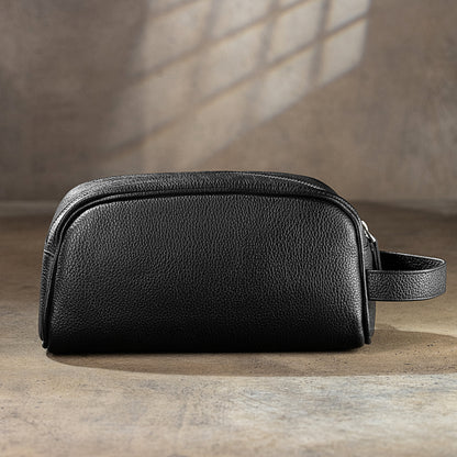 Men's Leather Toiletry Bag – Premium Travel Dopp Kit Organizer
