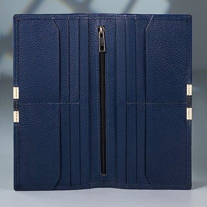 Vanguard Travel Long Wallet for Men | 12 Card Slots, 2 Cash Compartments & Zipper Pocket